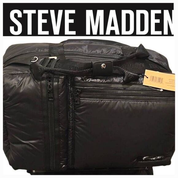 Steve Madden BYamma Quilted Overnighter- Black